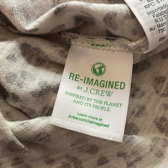 J. Crew Leopard Print Short Sleeve Vintage Cotton CrewNeck Tee Sz. XXS/XS Sz. 00 - Picture 9 of 11